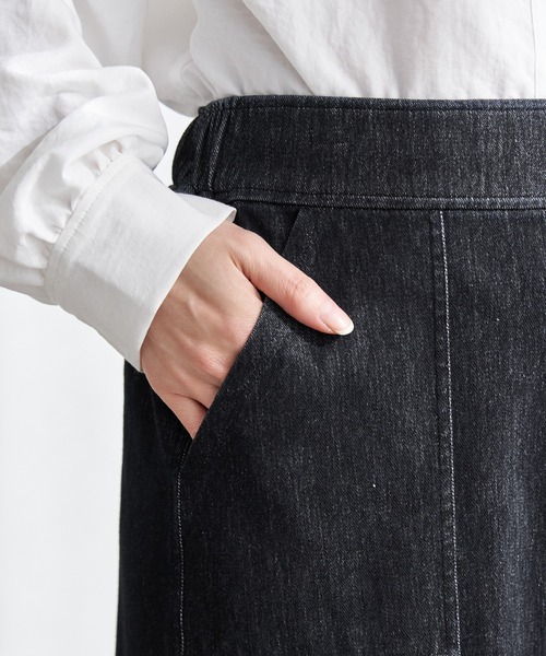 ikka（イッカ）の「【雑誌InRed4月号掲載】GOKU楽タイトスカート（スカート・レディース・ブラック/オリーブ/ダークベージュ/ダークネイビー・S/M/L）」の16枚目の写真