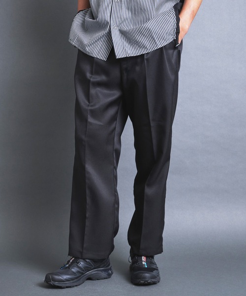 COMMON WARE(コモンウェアー)の「COMMONWARE:PE TUCK WIDE PANTS/タック入り ワイドパンツ(スラックス・メンズ・チャコールグレー/ブラック/ネイビー・XL/L/M)」の19枚目の写真