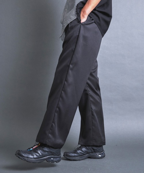 COMMON WARE(コモンウェアー)の「COMMONWARE:PE TUCK WIDE PANTS/タック入り ワイドパンツ(スラックス・メンズ・チャコールグレー/ブラック/ネイビー・XL/L/M)」の20枚目の写真