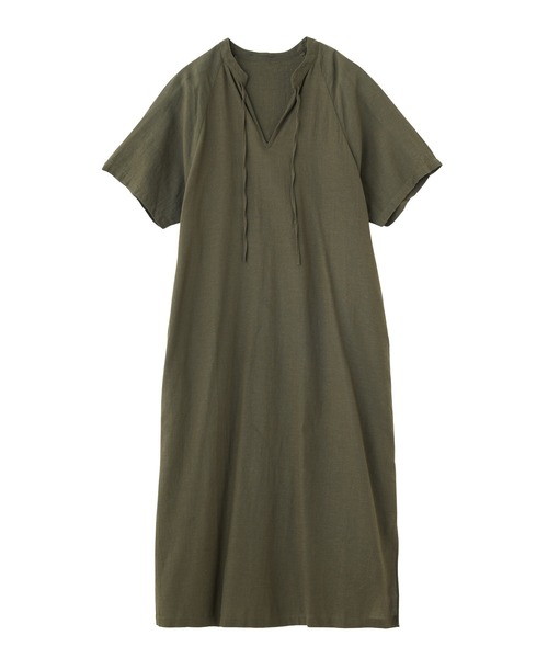 ROSE BUD（ローズバッド）の「【WEB・一部店舗限定】SLIT NECK S/S DRESS（ワンピース・レディース・ブラック/グリーン/グレー/ピンク・ONE SIZE）」の22枚目の写真