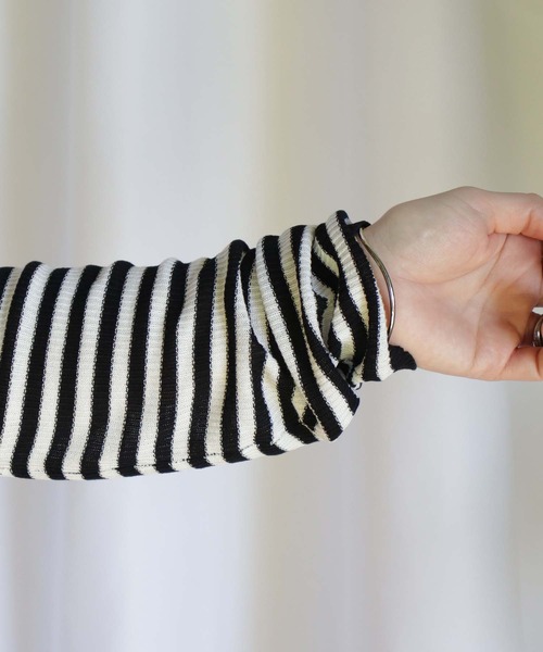 BITTOKO（ビットコ）の「シンプルクルーネックプルオーバー（Tシャツ/カットソー・レディース・ブラック/ピンク/ブルー/ホワイト×ブラック・FREE）」の12枚目の写真