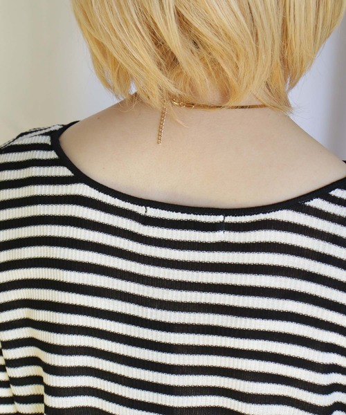 BITTOKO（ビットコ）の「シンプルクルーネックプルオーバー（Tシャツ/カットソー・レディース・ブラック/ピンク/ブルー/ホワイト×ブラック・FREE）」の13枚目の写真