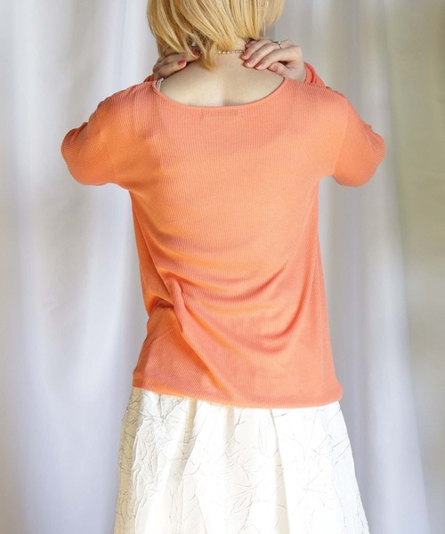 BITTOKO（ビットコ）の「シンプルクルーネックプルオーバー（Tシャツ/カットソー・レディース・ブラック/ピンク/ブルー/ホワイト×ブラック・FREE）」の20枚目の写真