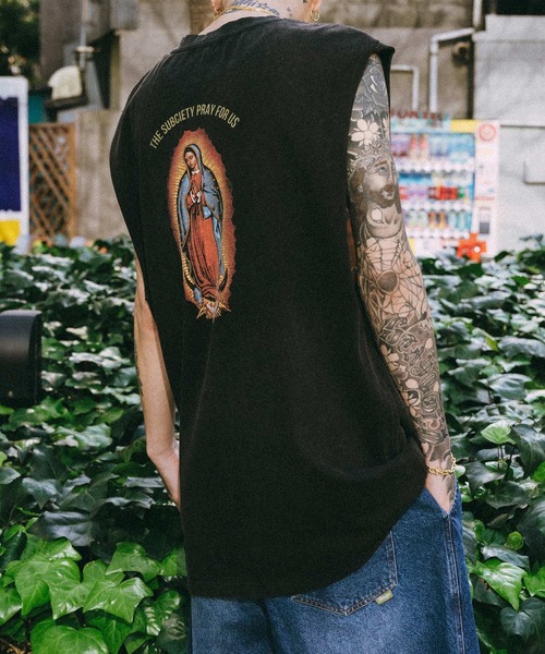 Subciety（サブサエティ）の「Cut off tank top（タンクトップ・メンズ・ブラック/レッド/ホワイト・X-LARGE/LARGE/MEDIUM/SMALL）」の3枚目の写真