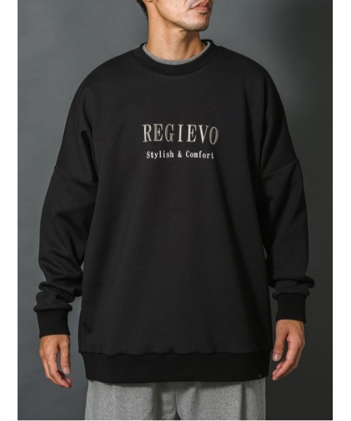 REGIEVO(レジエボ)の「【REGIEVO】バックサークル刺繍ロゴ / クルーネック ルーズトレーナー(スウェット・メンズ・オフホワイト/ブラック・LARGE/MEDIUM)」の13枚目の写真
