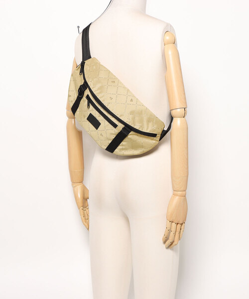 NEW ERA(ニューエラ)の「【NEW ERA/ニューエラ】WAIST BAG 1680D 3(ボディバッグ/ウエストポーチ・メンズ・サンドベージュ/ブラック系その他/ブラック×ホワイト/ブラック・FREE)」の8枚目の写真