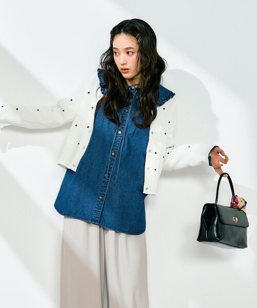 fredy emue(フレディエミュ)の「フラップ仕切りワンハンドルバッグ(ショルダーバッグ・レディース・ブラウン/ブラック・FREE)」の11枚目の写真