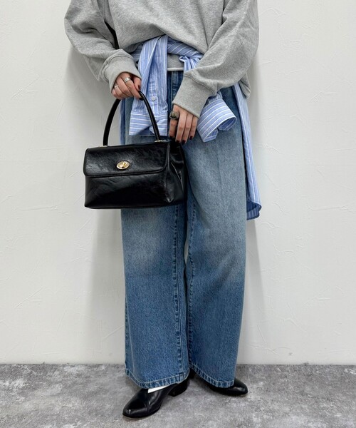 fredy emue(フレディエミュ)の「フラップ仕切りワンハンドルバッグ(ショルダーバッグ・レディース・ブラウン/ブラック・FREE)」の20枚目の写真