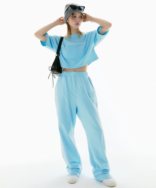 セール】ユニセックス 刺繍ロゴスウェットセットアップ（セットアップ