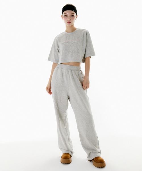 ユニセックス 刺繍ロゴスウェットセットアップ（セットアップ