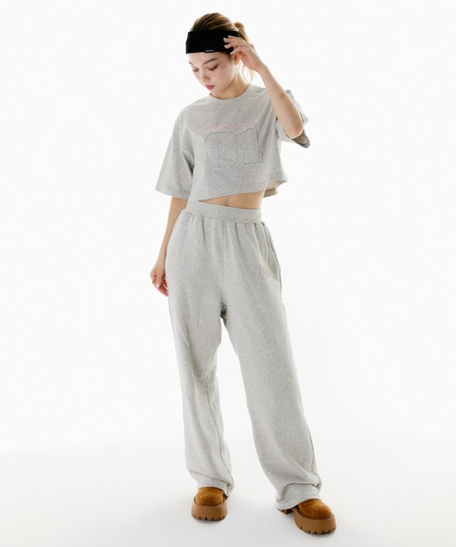 XXL 白色 エレクトリックロゴ タートルネック スウェット セットアップ feepur トレーナー スウェット 「セットアップ可」ハーフZIP刺繍