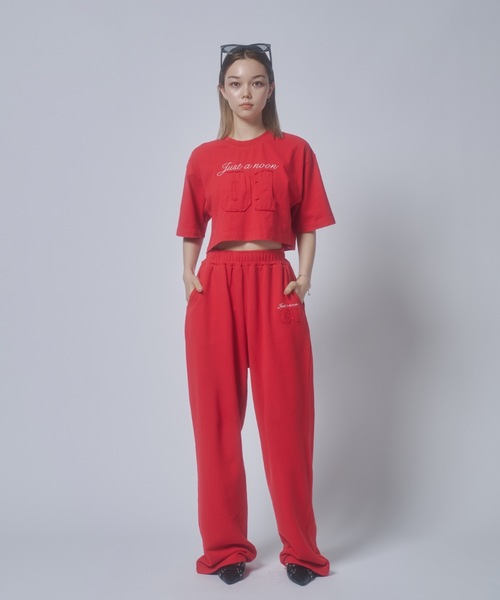 ユニセックス 刺繍ロゴスウェットセットアップ（セットアップ