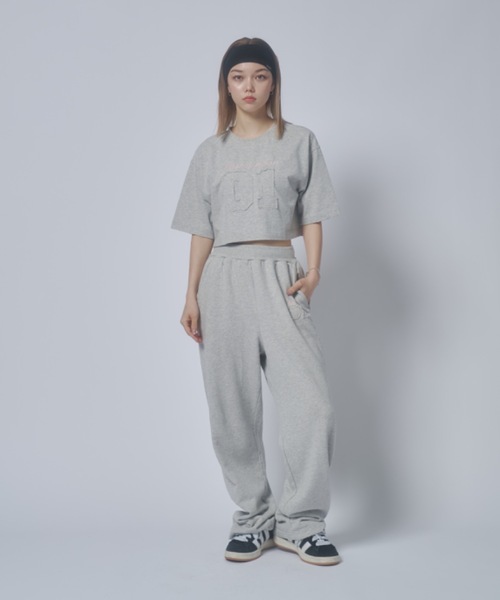 国内発送★ ★刺繍ロゴ スウェット セットアップ ユニセックス 刺繍ロゴスウェットセットアップ(セットアップ