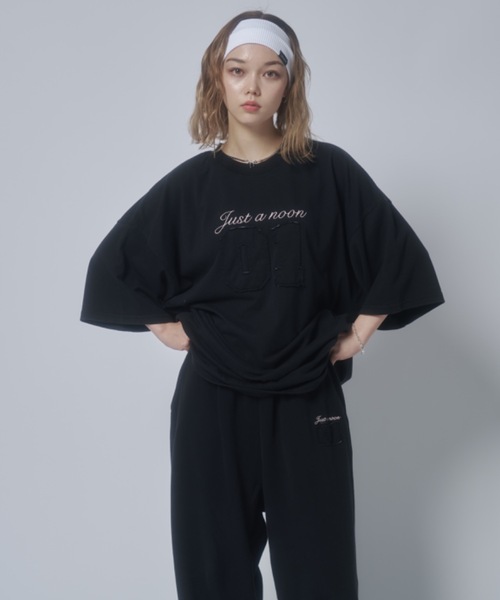 JUST A NOON(ジャストアヌーン)の「ユニセックス 刺繍ロゴスウェットセットアップ(セットアップ・レディース・ブラック/ライトブルー/グレー/レッド・ウィメンズ/FREE)」の21枚目の写真