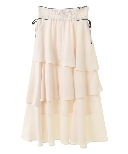 earth music&ecology（アースミュージックアンドエコロジー）の「サイドリボンティアードスカート（スカート・レディース・ブラック/ライトグレー/アイボリー・FREE）」の11枚目の写真