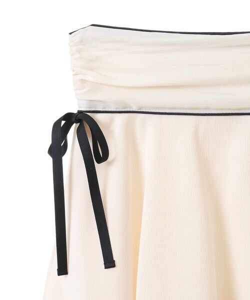 earth music&ecology（アースミュージックアンドエコロジー）の「サイドリボンティアードスカート（スカート・レディース・ブラック/ライトグレー/アイボリー・FREE）」の10枚目の写真