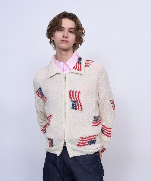 TASTE by Knit(テイストバイニット)の「【TASTE by Knit】Frag Light blouson(ブルゾン・メンズ・ブラック/ベージュ・S/M)」の2枚目の写真