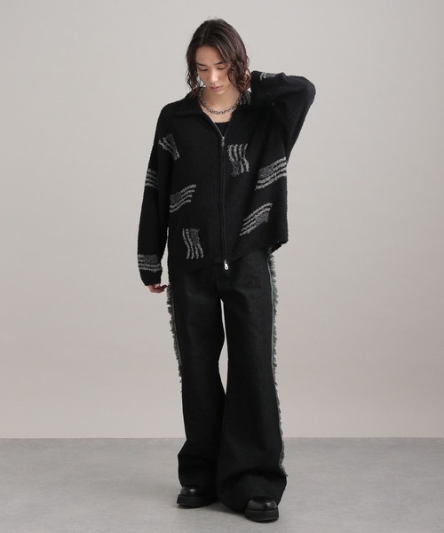 TASTE by Knit(テイストバイニット)の「【TASTE by Knit】Frag Light blouson(ブルゾン・メンズ・ブラック/ベージュ・S/M)」の4枚目の写真