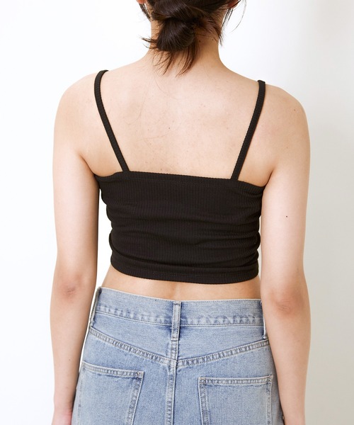 GORGE（ゴージ）の「《ドロストリボン×肌見せ映え》レディース テレコ キャミソール セクシー ヘルシー 夏コーデ（キャミソール・レディース・ブラック/オフホワイト/チャコール・F）」の17枚目の写真