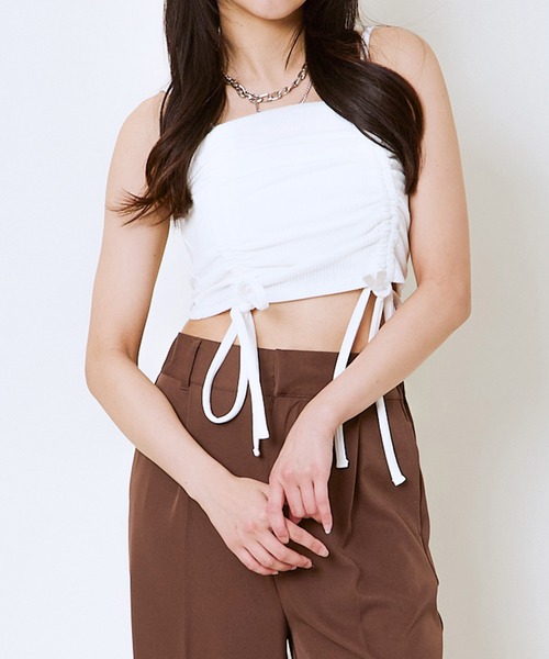 GORGE（ゴージ）の「《ドロストリボン×肌見せ映え》レディース テレコ キャミソール セクシー ヘルシー 夏コーデ（キャミソール・レディース・ブラック/オフホワイト/チャコール・F）」の22枚目の写真