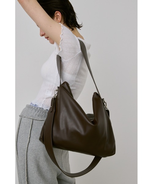 現行★COS★2way レザー ショルダーバッグ★ワンショルダーバッグ★ブラック un/neu ショルダーバッグ バッグ ウスマチ2WAYワンハンドル