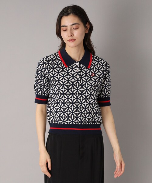 DRESSTERIOR（ドレステリア）の「オーバーラップサークルジャカードポロニット（ニット/セーター・レディース・ネイビー系・34/36/38）」の11枚目の写真