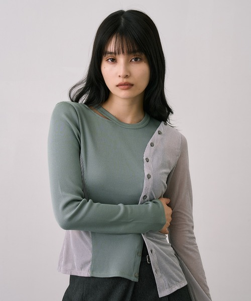 unitedtokyo シアーベロアコンビフィットプルオーバー UNITED TOKYO（ユナイテッドトウキョウ）の「シアーベロアコンビ