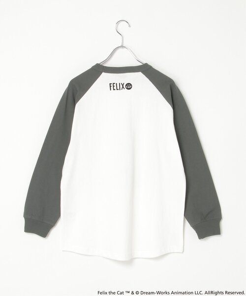 VENCEEXCHANGE（ヴァンスエクスチェンジ）の「"Felix the cat" フィリックス・ザ・キャット / ラグランフロッキーロンT（Tシャツ/カットソー・メンズ・オフホワイト/その他1/チャコール・LL/M/L）」の5枚目の写真
