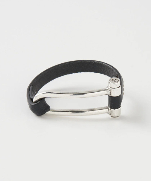 CXC（シーエックスシー）の「【CXC/シーエックスシー】レザーシルバーブレスレット（ブレスレット・レディース・キャメル/ブラック・フリー）」の8枚目の写真