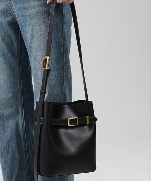 NiiNa（ニーナ）の「【 NiiNa / ニーナ 】高品質牛革 ワンハンドル ショルダー バケット レザーバッグ（ショルダーバッグ・レディース・ダークブラウン/ブラウン/ブラック・FREE）」の15枚目の写真