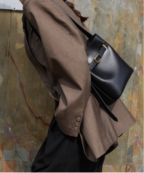 NiiNa（ニーナ）の「【 NiiNa / ニーナ 】高品質牛革 ワンハンドル ショルダー バケット レザーバッグ（ショルダーバッグ・レディース・ダークブラウン/ブラウン/ブラック・FREE）」の17枚目の写真
