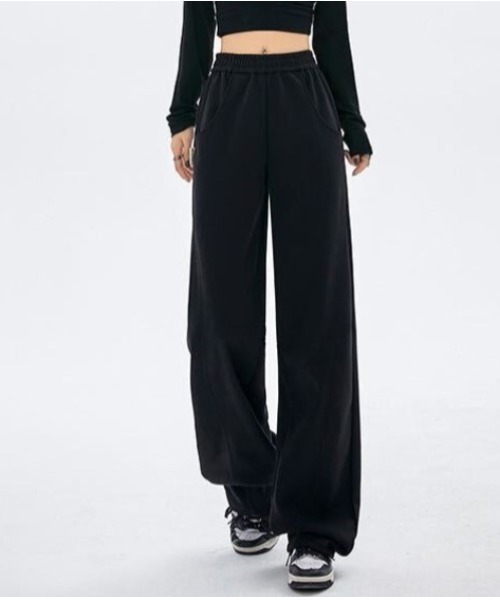 Mela(メラ)の「CURVY SWEAT PANTS(スウェットパンツ・レディース・ダークグレー/ライトグレー/グレー/ブラック・XL/S/M/L)」の2枚目の写真