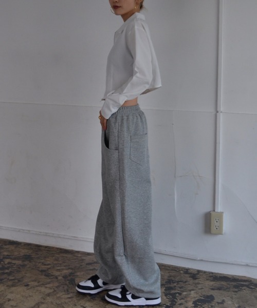 Mela(メラ)の「CURVY SWEAT PANTS(スウェットパンツ・レディース・ダークグレー/ライトグレー/グレー/ブラック・XL/S/M/L)」の17枚目の写真