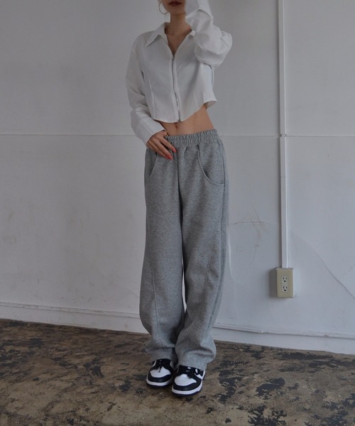 Mela(メラ)の「CURVY SWEAT PANTS(スウェットパンツ・レディース・ダークグレー/ライトグレー/グレー/ブラック・XL/S/M/L)」の18枚目の写真
