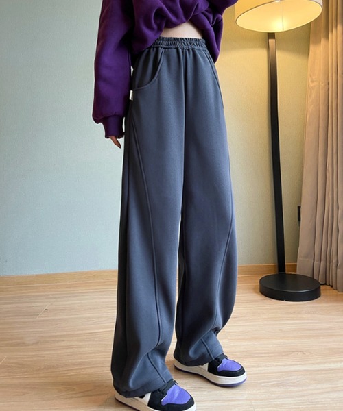 Mela(メラ)の「CURVY SWEAT PANTS(スウェットパンツ・レディース・ダークグレー/ライトグレー/グレー/ブラック・XL/S/M/L)」の6枚目の写真