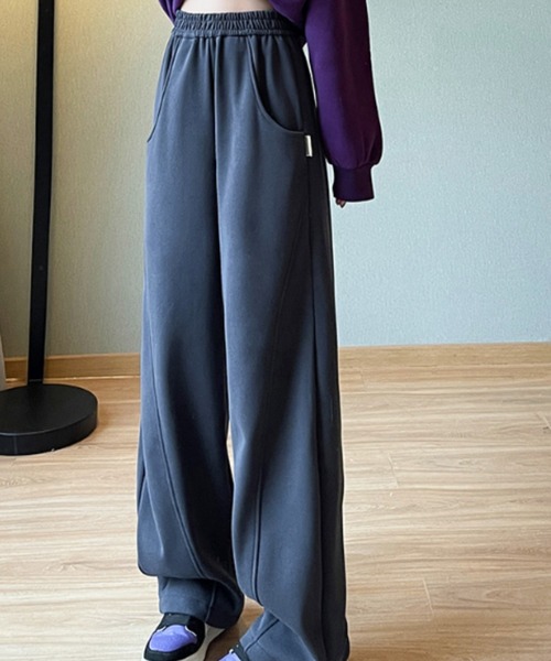 Mela(メラ)の「CURVY SWEAT PANTS(スウェットパンツ・レディース・ダークグレー/ライトグレー/グレー/ブラック・XL/S/M/L)」の7枚目の写真