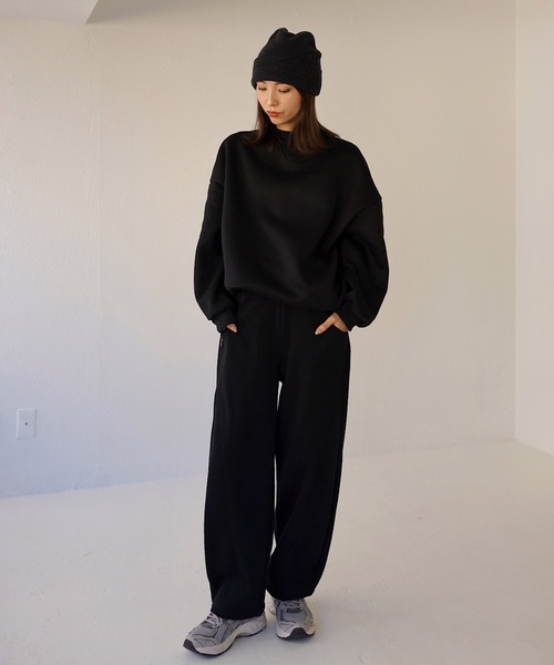 Mela(メラ)の「CURVY SWEAT PANTS(スウェットパンツ・レディース・ダークグレー/ライトグレー/グレー/ブラック・XL/S/M/L)」の9枚目の写真