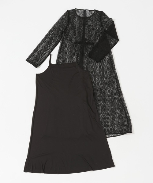 LEPSIM（レプシィム）の「【結婚式／オケージョン】格子レースキャミ付きワンピース　322941（ドレス・レディース・ライトグリーン/ブラック/ブルー・FREE）」の19枚目の写真