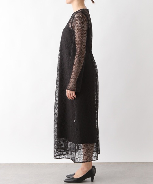 LEPSIM（レプシィム）の「【結婚式／オケージョン】格子レースキャミ付きワンピース　322941（ドレス・レディース・ライトグリーン/ブラック/ブルー・FREE）」の21枚目の写真