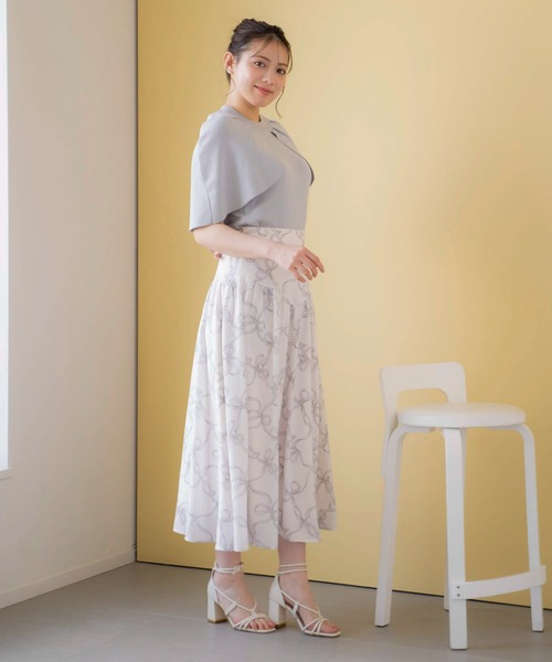 NOELA(ノエラ)の「リボンチェックスカート(スカート・レディース・オフホワイト/サックスブルー/ピンク・S/M)」の9枚目の写真
