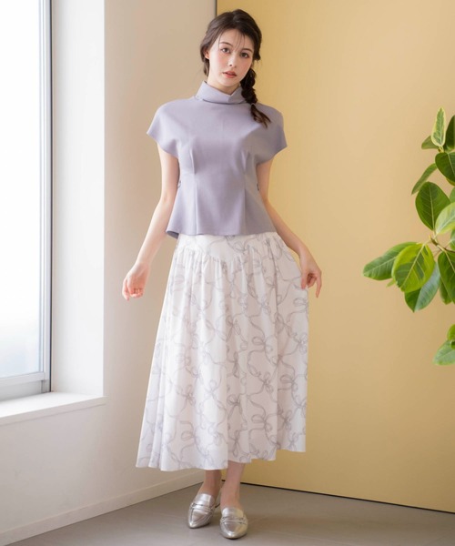 NOELA(ノエラ)の「リボンチェックスカート(スカート・レディース・オフホワイト/サックスブルー/ピンク・S/M)」の17枚目の写真