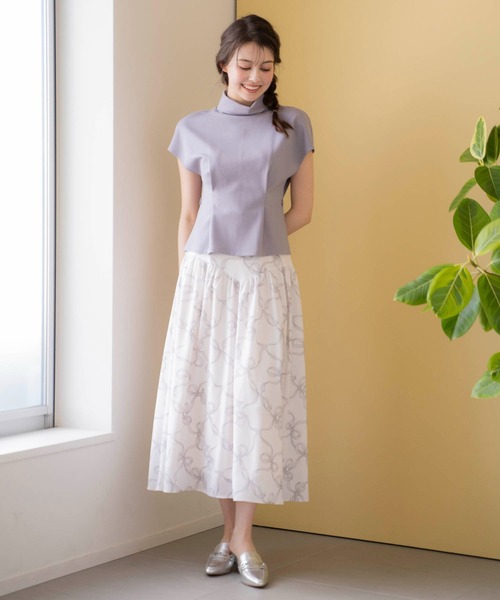 NOELA(ノエラ)の「リボンチェックスカート(スカート・レディース・オフホワイト/サックスブルー/ピンク・S/M)」の19枚目の写真