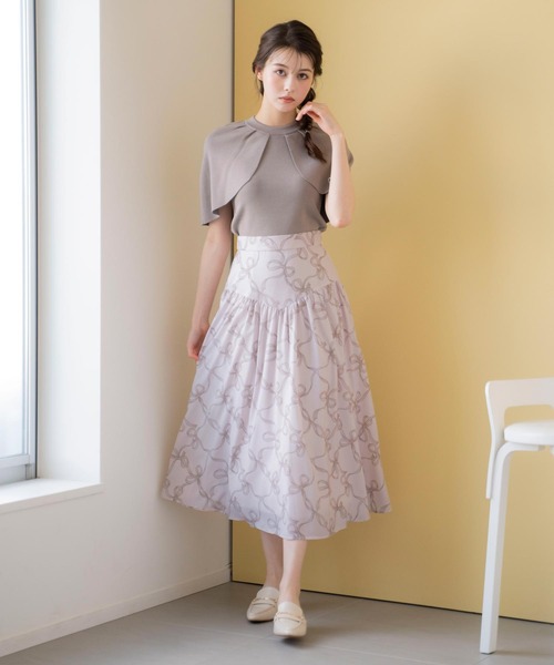 NOELA(ノエラ)の「リボンチェックスカート(スカート・レディース・オフホワイト/サックスブルー/ピンク・S/M)」の20枚目の写真
