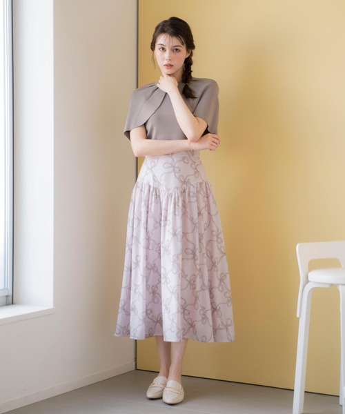 NOELA(ノエラ)の「リボンチェックスカート(スカート・レディース・オフホワイト/サックスブルー/ピンク・S/M)」の21枚目の写真