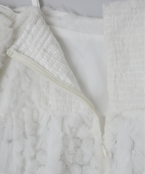 Olu.(オルドット)の「3wayペプラムチュールビスチェ(シャツ/ブラウス・レディース・ピンク系その他/チャコールグレー/ホワイト・FREE)」の10枚目の写真