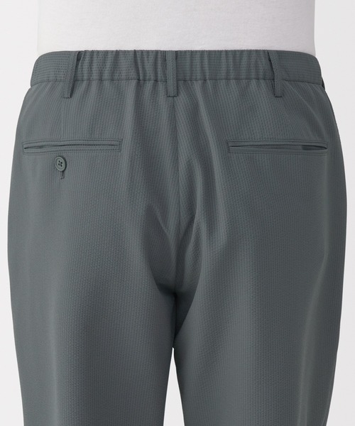 紳士 風を通すストレッチサッカーノータックパンツ（その他