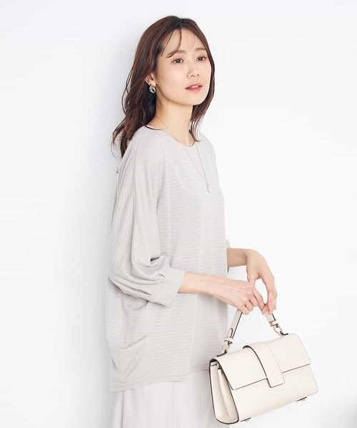 a.v.v(アーヴェヴェ)の「ドルマントップス(Tシャツ/カットソー・レディース・ブラック/グレー系その他・40/38/36/34/42)」の4枚目の写真