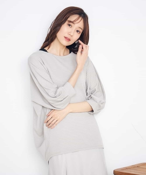 a.v.v(アーヴェヴェ)の「ドルマントップス(Tシャツ/カットソー・レディース・ブラック/グレー系その他・40/38/36/34/42)」の5枚目の写真