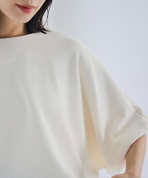 RONEL(ロネル)の「【防しわ/マシンウォッシュ】ネップジョーゼットショートプルオーバー(Tシャツ/カットソー・レディース・ブラック/ライトブルー/ホワイト・S/M/L)」の6枚目の写真