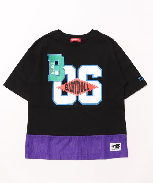 BABYDOLL(ベビードール)の「【軽量速乾】裾メッシュユニフォーム Tシャツ 0389K(Tシャツ/カットソー・キッズ・ブラック/グリーン・90cm/100cm/110cm/120cm/130cm/140cm)」の3枚目の写真